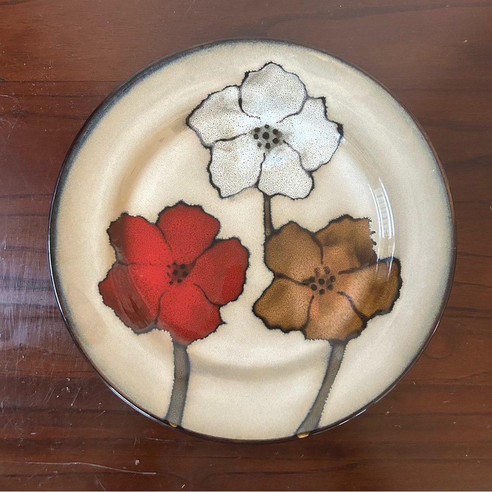 3/$20 One Pfaltzgraff Painted Poppies Salad Plate 8.75"